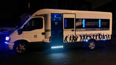 Birthday party bus hire Middlesbrough, party bus hire Cleveland.